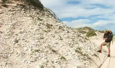 Ancient 4-metre tall Khoisan shell midden